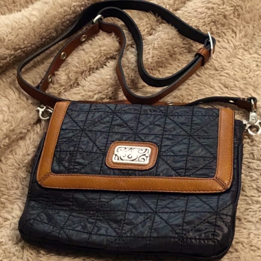 Brighton Black and Brown Crossbody Bag